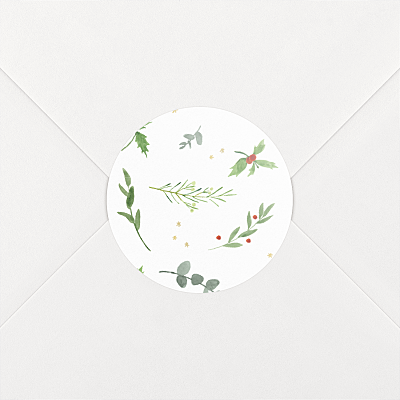 Stickers pour enveloppes vœux blanc valse aquarellée blanc Stickers pour enveloppes vœux blanc valse aquarellée blanc