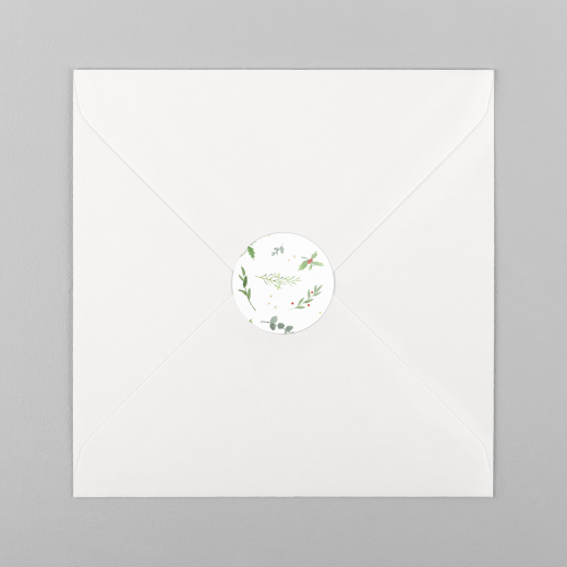 Stickers pour enveloppes vœux Valse aquarellée Blanc - Vue 2