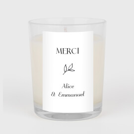 Étiquette autocollante mariage Dryade blanc