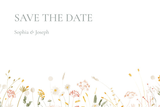 Save the Date Jardin bohème blanc - Recto
