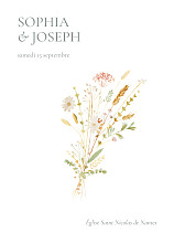 Couverture livret de messe mariage Jardin bohème blanc Couverture livret de messe mariage Jardin bohème blanc