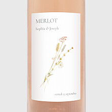 Étiquette de bouteille mariage Jardin bohème blanc Étiquette de bouteille mariage Jardin bohème blanc