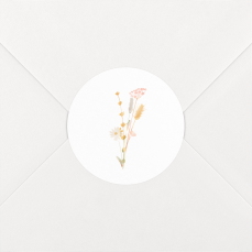 Stickers pour enveloppes mariage Jardin bohème blanc