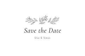 Save the date classique romantique anthracite Save the date classique romantique anthracite