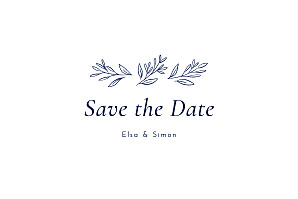 Save the date bleu romantique marine Save the date bleu romantique marine