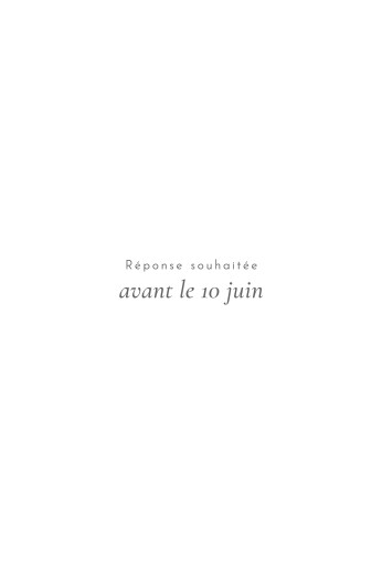 Carton d'invitation mariage Romantique anthracite - Verso Carton d'invitation mariage Romantique anthracite - Verso