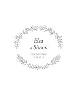 Couverture livret de messe mariage Romantique Anthracite Couverture livret de messe mariage Romantique Anthracite