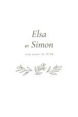 Carton réponse mariage Romantique (portrait) Toscane Carton réponse mariage Romantique (portrait) Toscane
