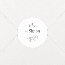 Stickers pour enveloppes mariage Romantique Anthracite