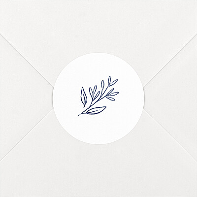 Stickers pour enveloppes mariage bleu romantique marine Stickers pour enveloppes mariage bleu romantique marine