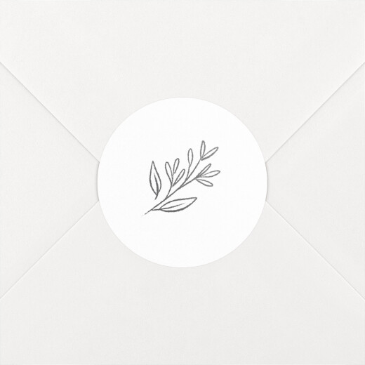 Stickers pour enveloppes mariage Romantique Anthracite - Vue 1