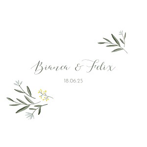 Faire-part de mariage my lovely thing douceur (4 pages) blanc Faire-part de mariage my lovely thing douceur (4 pages) blanc
