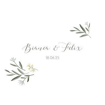 Faire-part de mariage douceur (4 pages) blanc Faire-part de mariage douceur (4 pages) blanc