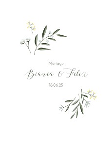Faire-part de mariage my lovely thing douceur blanc Faire-part de mariage my lovely thing douceur blanc
