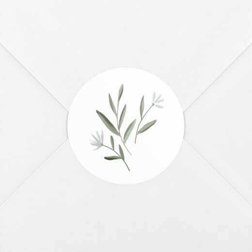 Stickers pour enveloppes mariage Douceur Blanc - Vue 1 Stickers pour enveloppes mariage Douceur Blanc - Vue 1