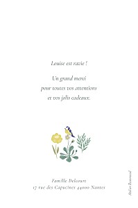 Carte de remerciement Couronne de fleurs - Rosemood