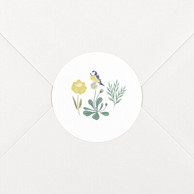Stickers pour enveloppes naissance mr & mrs clynk champêtre blanc Stickers pour enveloppes naissance mr & mrs clynk champêtre blanc