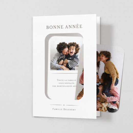 Carte de voeux Joli détail (cadre) blanc - Vue 1 Carte de voeux Joli détail (cadre) blanc - Vue 1
