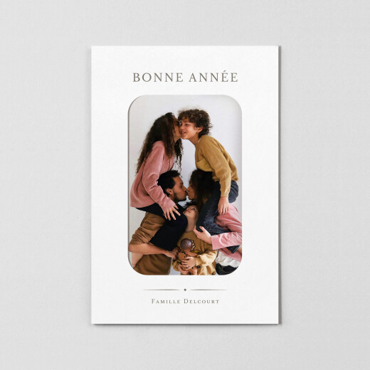 Carte de voeux Joli détail (cadre) blanc - Vue 2 Carte de voeux Joli détail (cadre) blanc - Vue 2