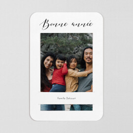 Carte de voeux Tendre innocence (bandeau) blanc