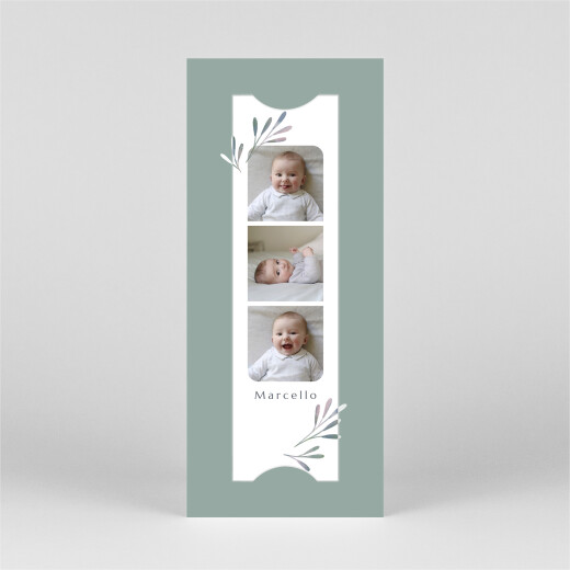 Faire-part de naissance Picto végétal (marque page) Rose - Vue 2 Faire-part de naissance Picto végétal (marque page) Rose - Vue 2