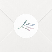 Stickers pour enveloppes naissance Picto végétal rose