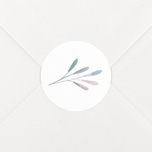Stickers pour enveloppes naissance Picto végétal rose - Vue 1 Stickers pour enveloppes naissance Picto végétal rose - Vue 1