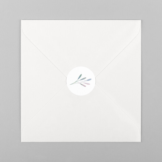 Stickers pour enveloppes naissance Picto végétal rose - Vue 2