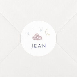 Stickers pour enveloppes naissance Douceur céleste beige