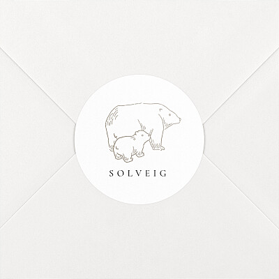 Stickers pour enveloppes naissance rose boréal rose Stickers pour enveloppes naissance rose boréal rose