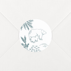Stickers pour enveloppes naissance Boréal Bleu