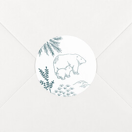 Stickers pour enveloppes naissance Boréal Bleu