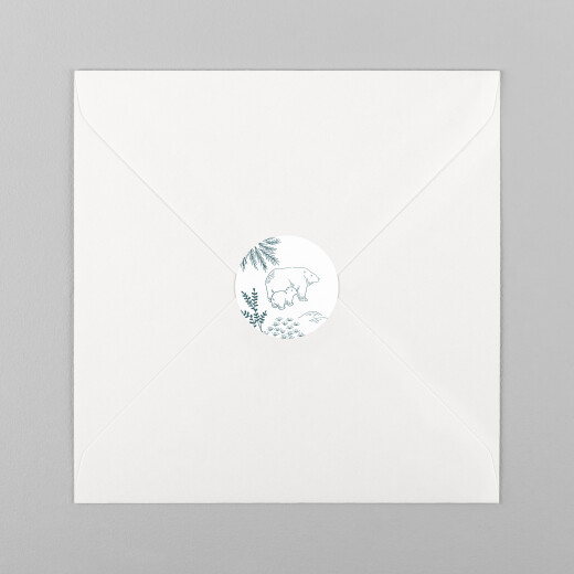 Stickers pour enveloppes naissance Boréal Bleu - Vue 2