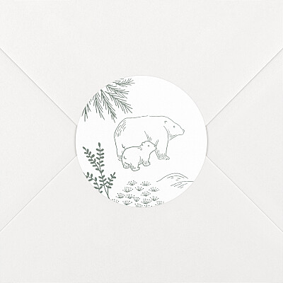 Stickers pour enveloppes naissance blanc boréal glacier Stickers pour enveloppes naissance blanc boréal glacier
