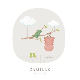 Faire-part de naissance Layette (4 pages) blanc