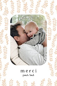 Carte de remerciement orange pastel végétal pêche Carte de remerciement orange pastel végétal pêche