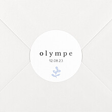 Stickers pour enveloppes naissance Pastel végétal Bleu