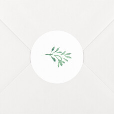 Stickers pour enveloppes naissance Graphique végétal Beige