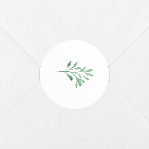 Stickers pour enveloppes naissance Graphique végétal Beige - Vue 1