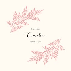 Faire-part de naissance Ritournelle (4 pages) Rose