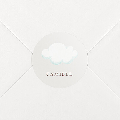 Stickers pour enveloppes naissance bleu layette blanc Stickers pour enveloppes naissance bleu layette blanc