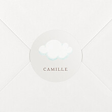 Stickers pour enveloppes naissance Layette blanc