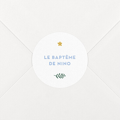 Stickers pour enveloppes baptême Petite colombe - Non personnalisable -  Rosemood