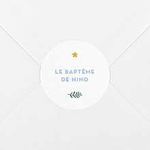 Stickers pour enveloppes baptême Sweet liberty beige
