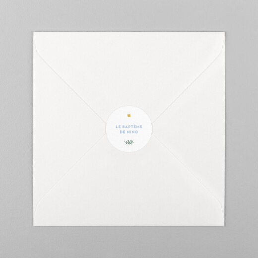 Stickers pour enveloppes baptême Sweet liberty beige - Vue 2