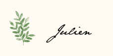 Marque-place mariage Ritournelle vert Marque-place mariage Ritournelle vert