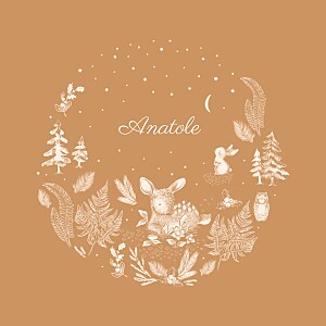 Faire-part de naissance orange histoire de noël (4 pages) ocre Faire-part de naissance orange histoire de noël (4 pages) ocre