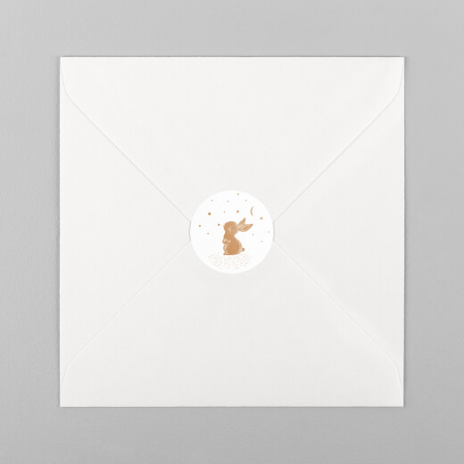 Stickers pour enveloppes naissance Histoire de Noël ocre - Vue 2