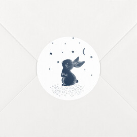 Stickers pour enveloppes naissance Histoire de Noël bleu