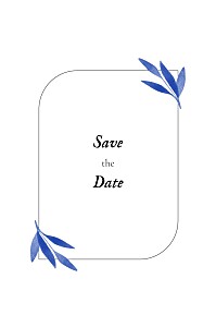 Save the date bleu feuille aquarelle bleu Save the date bleu feuille aquarelle bleu
